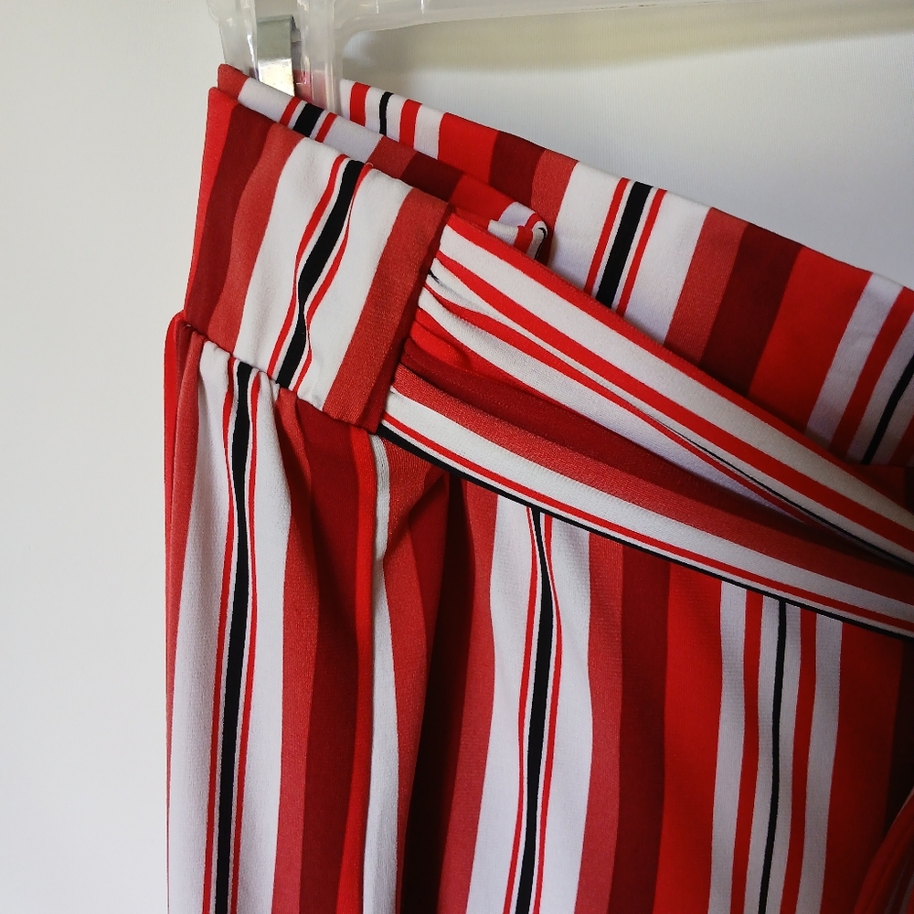 Lane Bryant Womens Waist Tie Pants Size 22/24 Multi Color Stripes - Picture 3 of 6